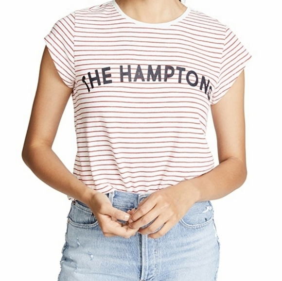 Joie The Hamptons Striped Dillon C Graphic Tee - Picture 1 of 9